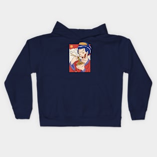 Awesome Zombie Geisha Eating Ramen Kids Hoodie